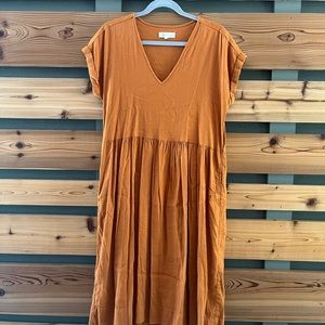 Lou & Grey Mustard Linen Dress